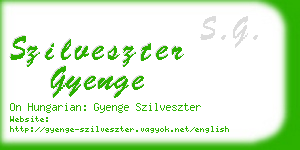 szilveszter gyenge business card